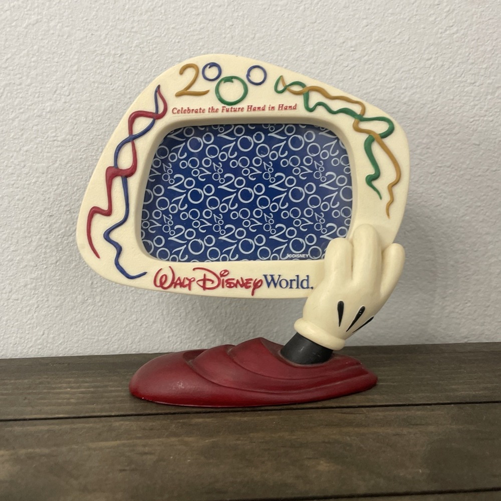 2000 Walt Disney World Picture Photo Frame Celebrate The Future Hand In Hand Y2K